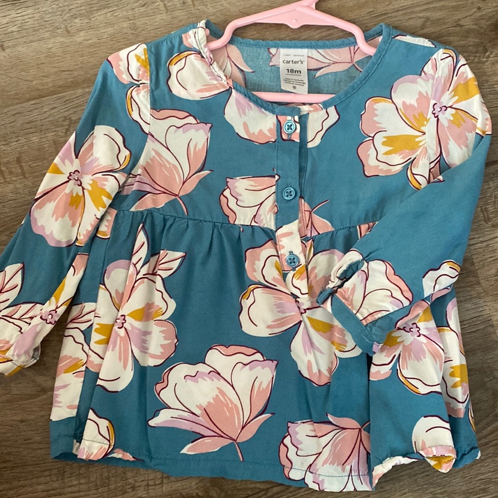 Toddler girls floral blouse
